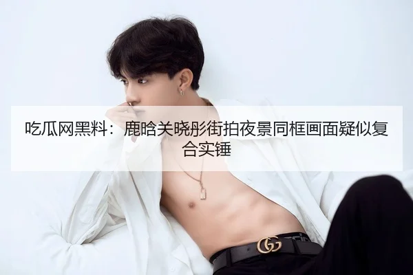 吃瓜网黑料：鹿晗关晓彤街拍夜景同框画面疑似复合实锤